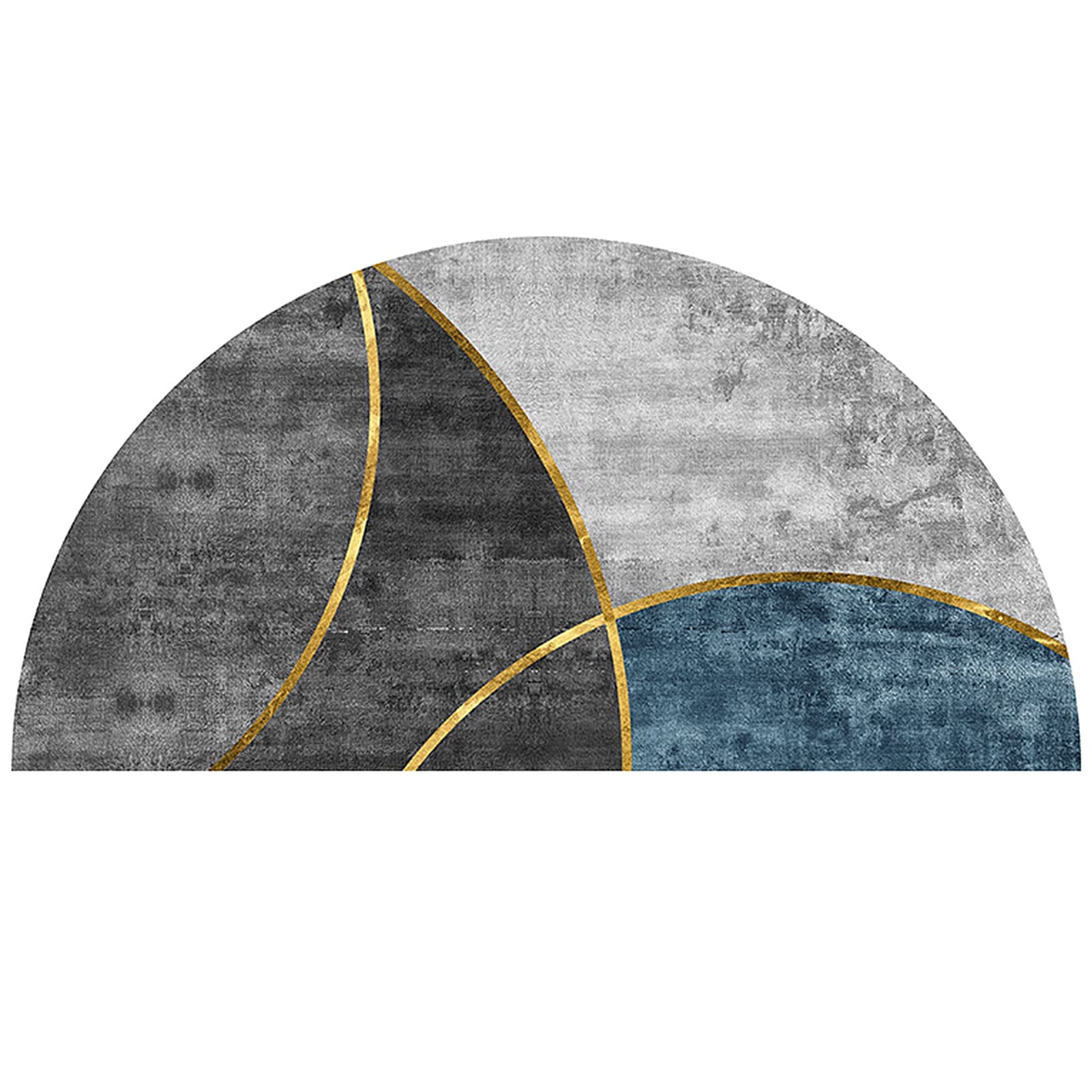 Paillasson d'interieur moderne demi-cercle pour une entree accueillante