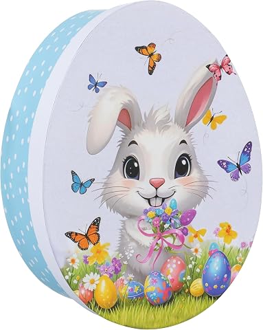 Idena 31906 - Scatola Regalo con Coperchio in Formato 16,5 x 22 x 8,5 cm, Scatola Regalo per Pasqua con Motivo di...