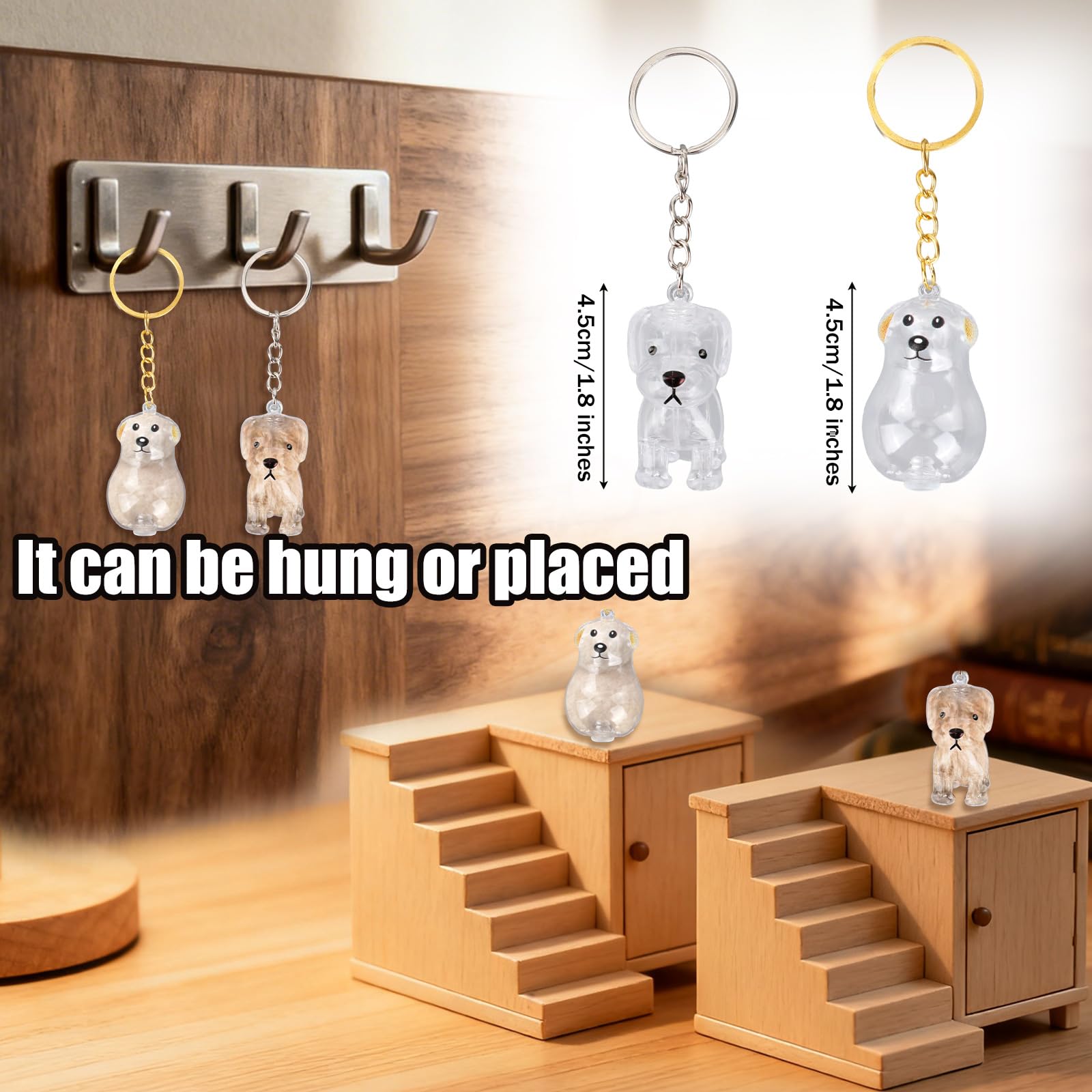 Fukaisu 2pcs Dog Hair Storage Keychains - Image 2