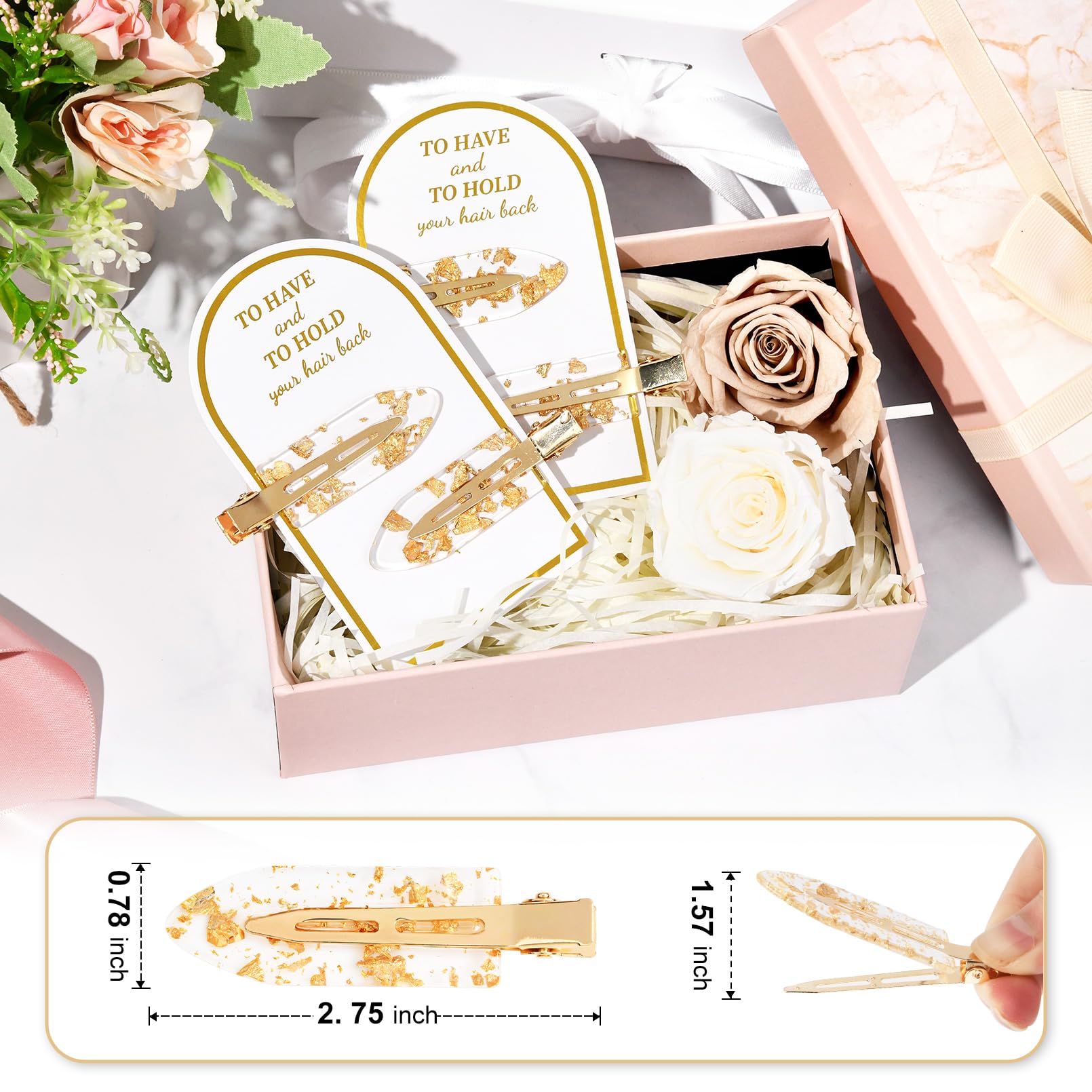 Glitter Bridesmaid Hair Clips - 20 Pack -2 Glitter Bridesmaid Hair Clips - 20 Pack -2