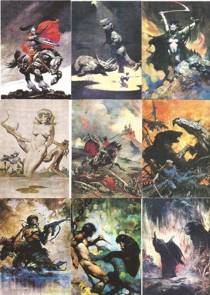Frank FRAZETTA Series 1 Complete 90 Fantasy Art Trading Card Set COMIC IMAGES 1991 : Arts, Crafts & Sewing