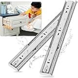 YENUO Soft Close Stainless Steel Full Extension Drawer Slides Side Mount 10 12 14 16 18 20 22 24 inch Ball Bearing Rails Track Guide Glides Runners Heavy 100 lb (Stainless Soft Close-1 Pair, 10 Inch)