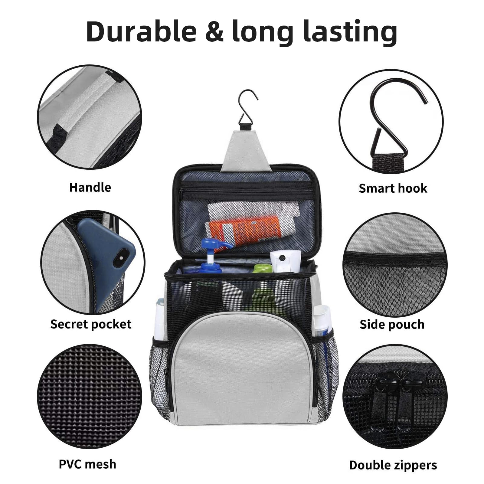 Panier De Douche En Maille,Sac De Douche A Séchage Rapide