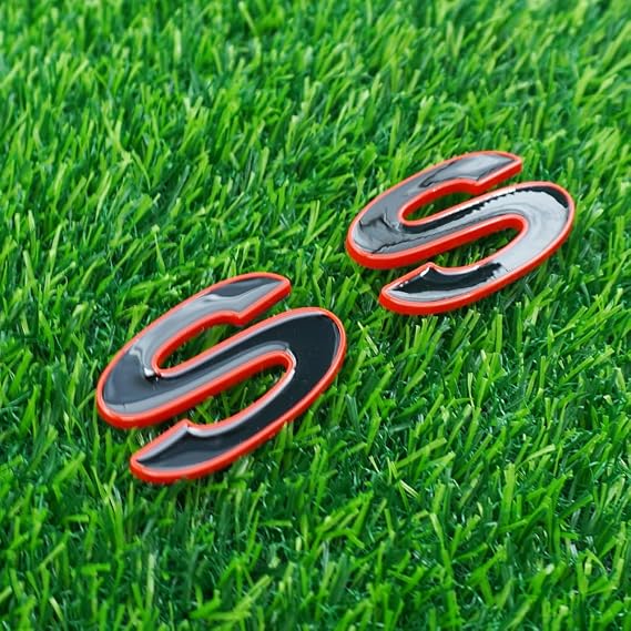Side Door Rear Tailgate Trunk Emblem Nameplate 3D Badge Replacement for 96-02 SLP SS 12369965R 1Pc (Red Edge)