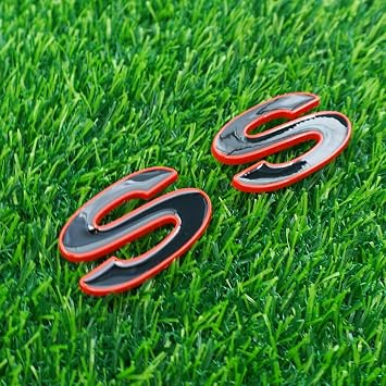 Side Door Rear Tailgate Trunk Emblem Nameplate 3D Badge Replacement for 96-02 SLP SS 12369965R 1Pc (Red Edge)