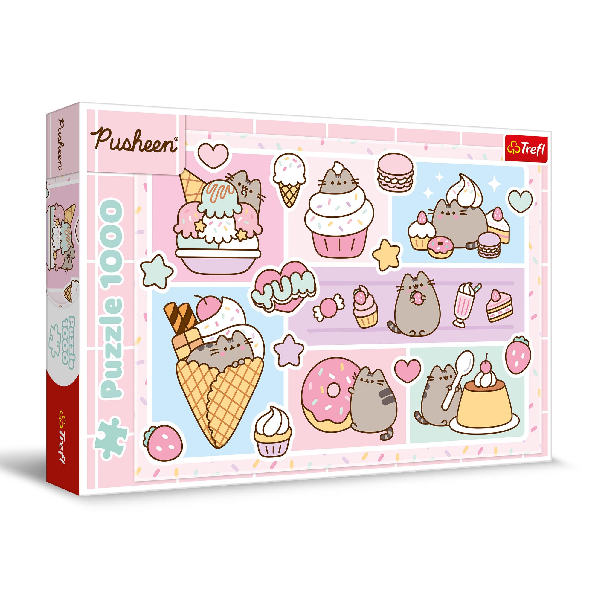 Trefl - Pusheen, Sweet Pusheen - Puzzle 1000 Teile - Kreative Unterhaltung, für Erwachsene und Kinder ab 14 Jahren
