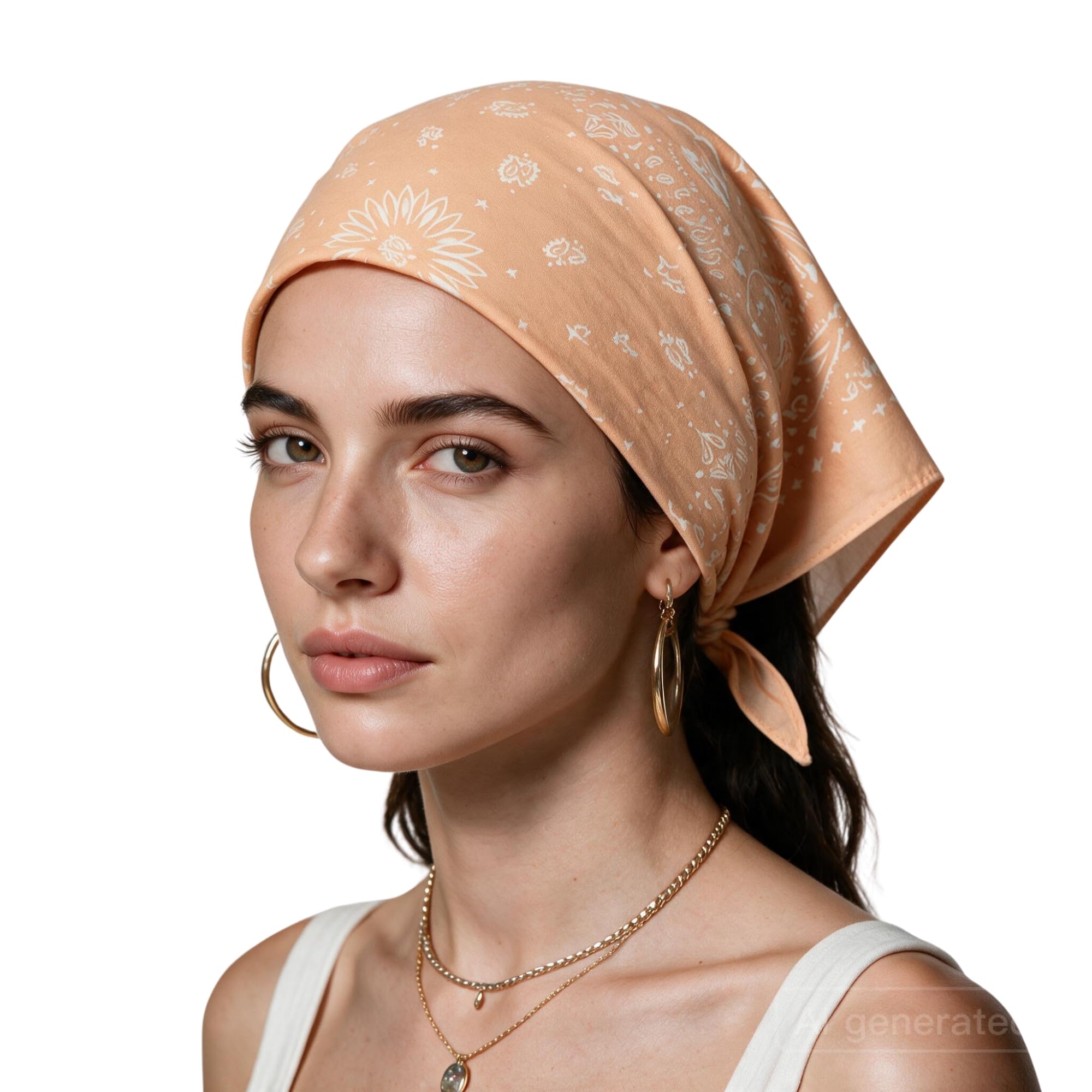 The Peacock Crew Premium Soft Cotton Designer Bandana for Men and Women 22x22 in