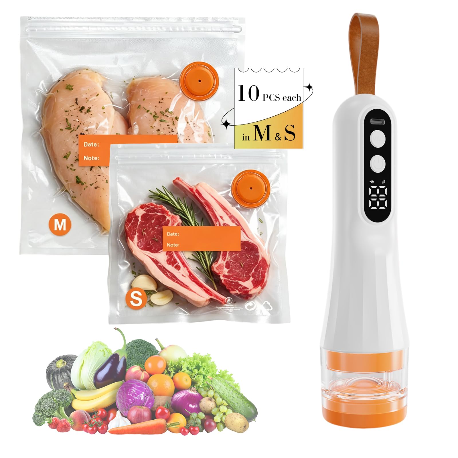 Machine Sous Vide Portable 60kPa, Scelleuse Alimentaire
