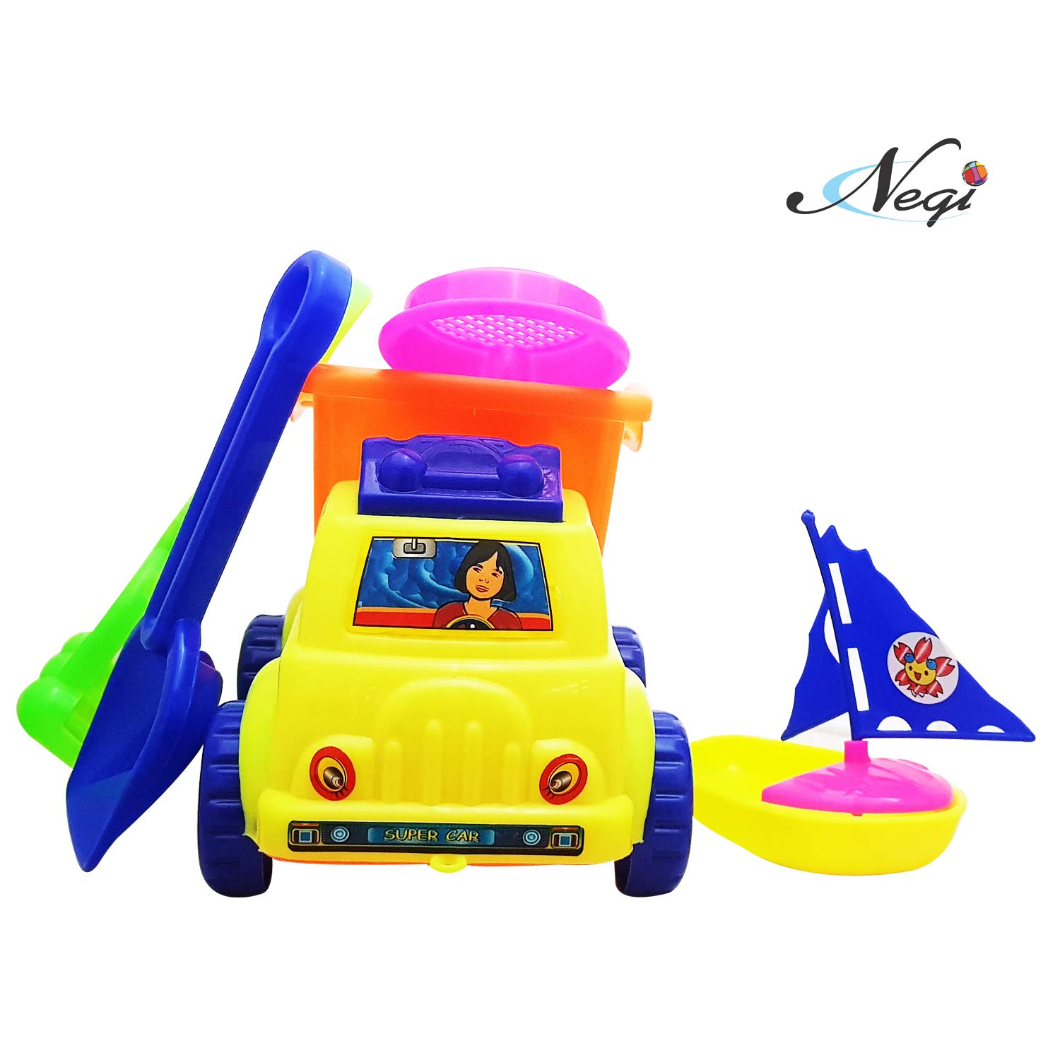 Negi Kid Jumbo Beach Sand molding set (Multicolor) - Image 4 thumbnail