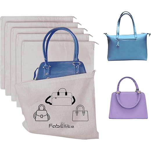 FAB ELLITE Cotton Dust Bags - Pack of 5