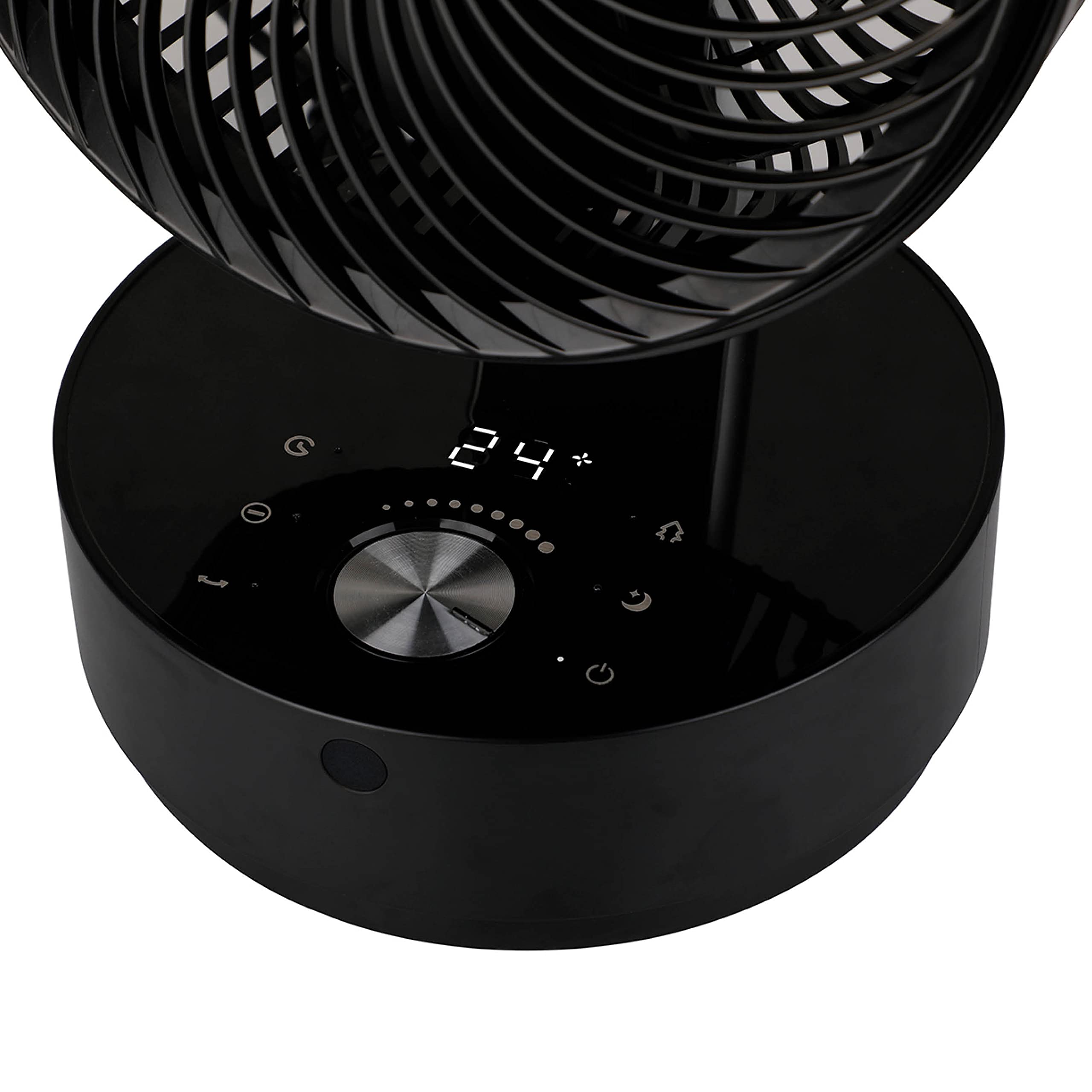 Clean Air Optima CA-404 - Design Zirkulator Ventilator mit Ionisator - Ultraleise automatische Schlafmodus <10dB(A) - Luftgeschwindigkeit bis 7 m/s und Luftdurchsatz: bis 660 m³/h Parent (Schwarz)