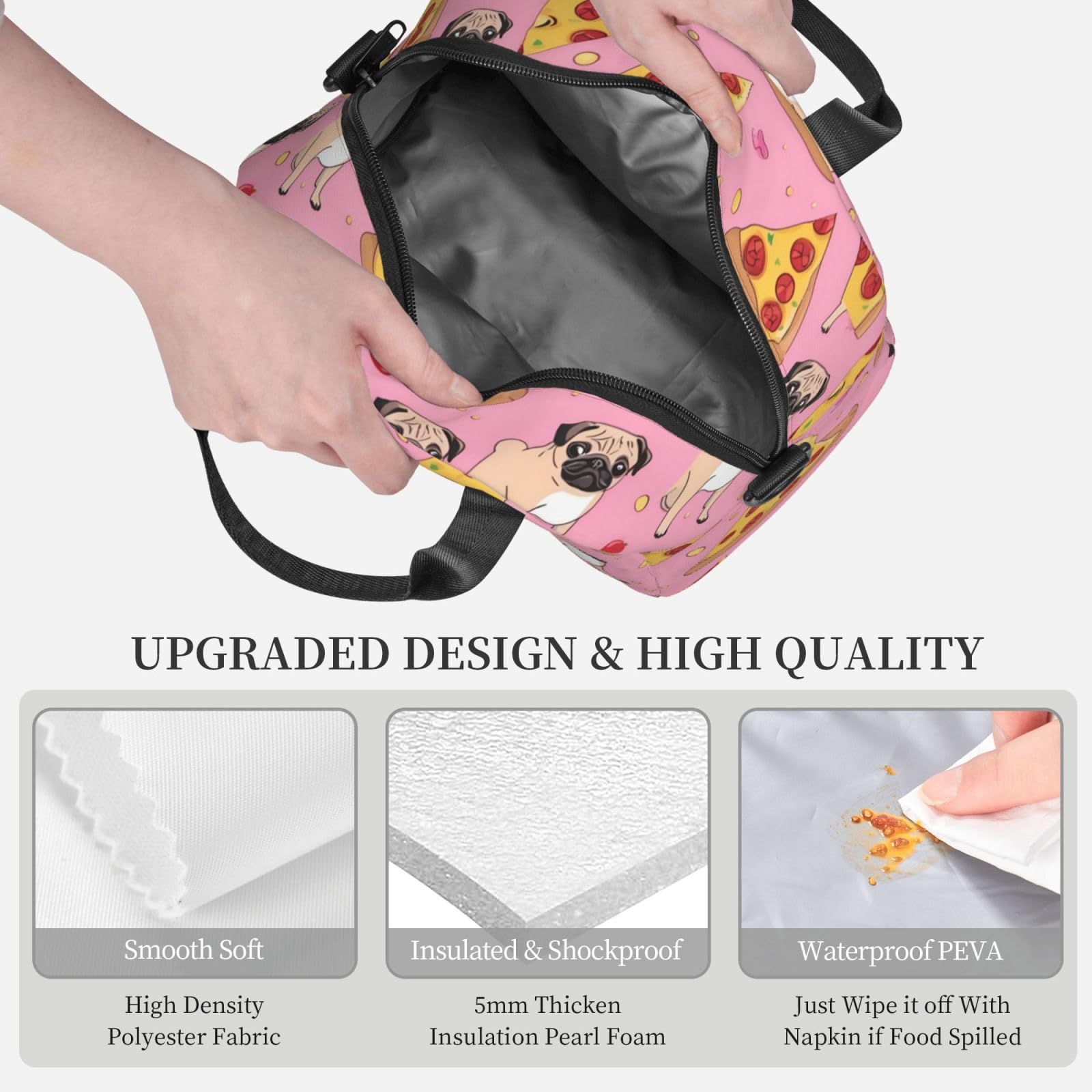 Sac à déjeuner isotherme réutilisable pour adultes pour le travail, les voyages, les femmes et les hommes