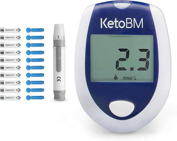 KetoBM Blood Ketone Meter Kit for Keto Diet Testing Complete Ketone