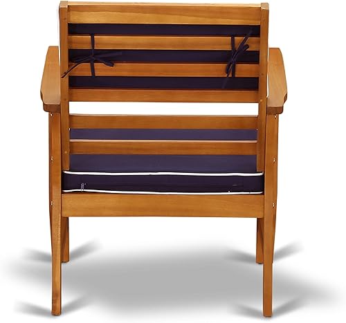 Miniatura 8 de East West Furniture BCOSSNA - Juego de sofá bistró de patio de 4 piezas que incluye una mesa rectangular de madera de acacia para exteriores y