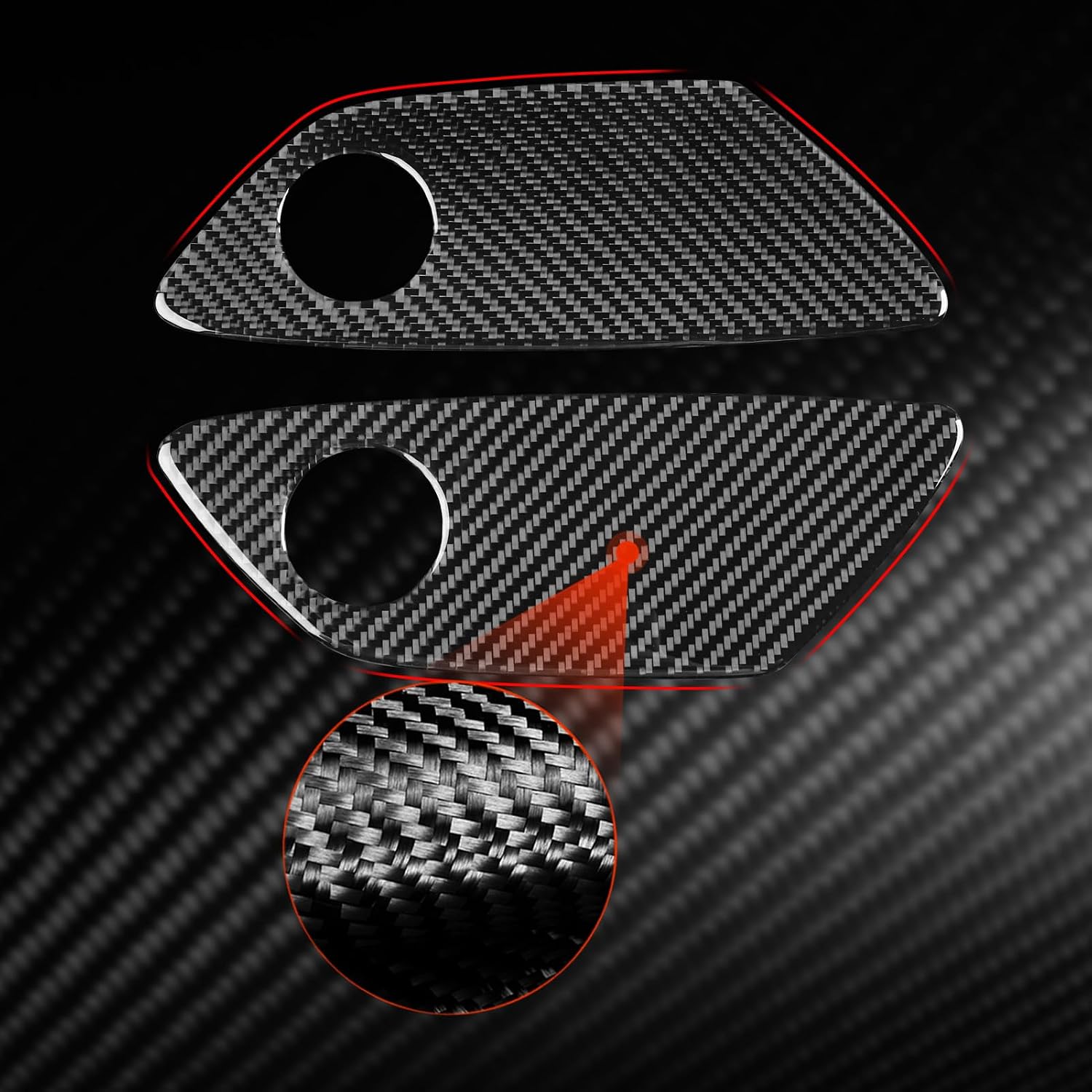 Real Carbon Fiber Compatible with Mercedes-Benz GLE W167 2019-2024 2020 2021 2022 2023 350 450 580 Accessories Car Seat Adjustment Switch Inner Frame Cover Interior Trim Decal 2PCs