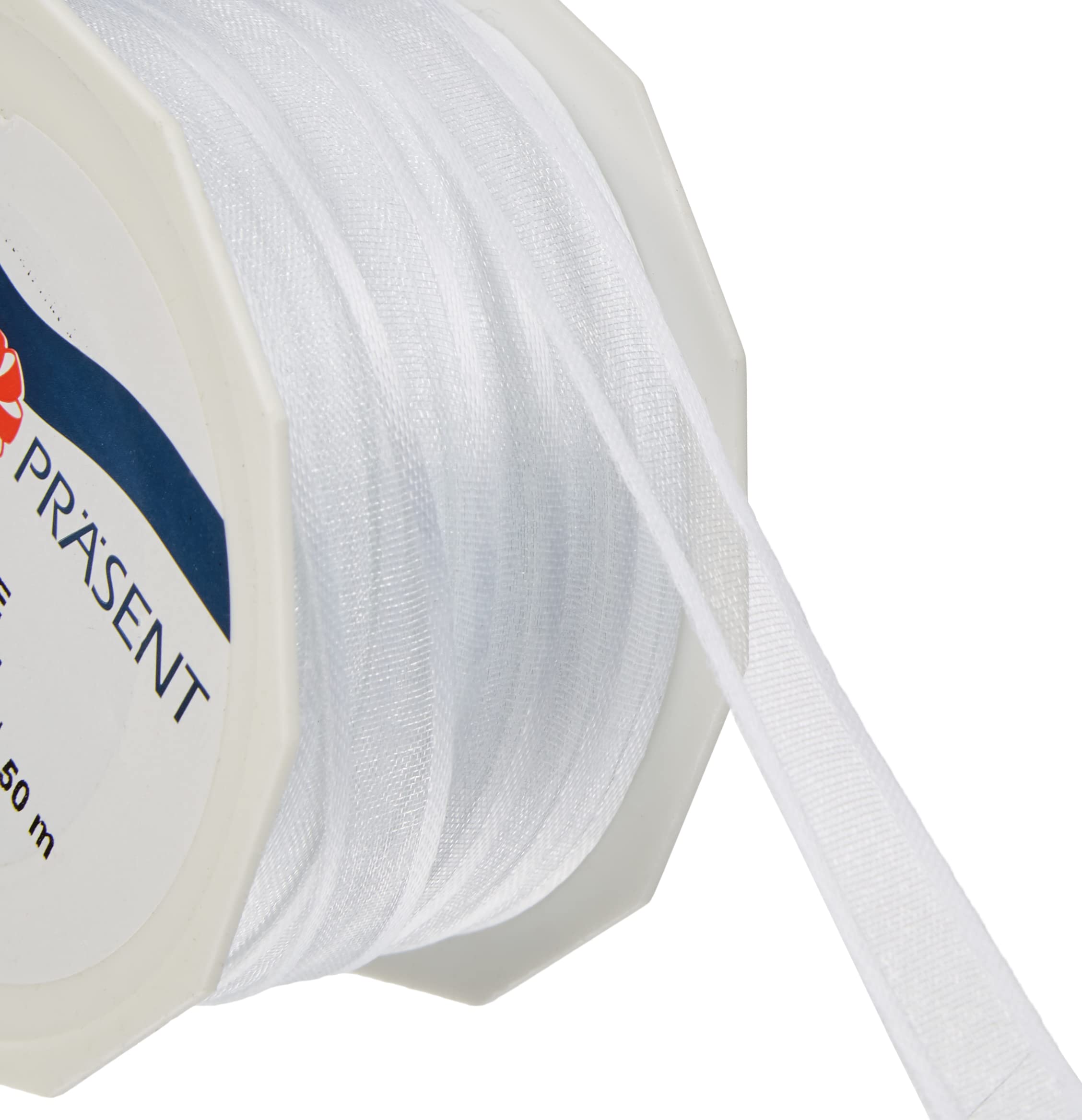 Nastro Organza Bianco 6 Mm X 50 Metri - Punto Casa, Per Decorazioni, Regali, Fai Da Te - Foto 5