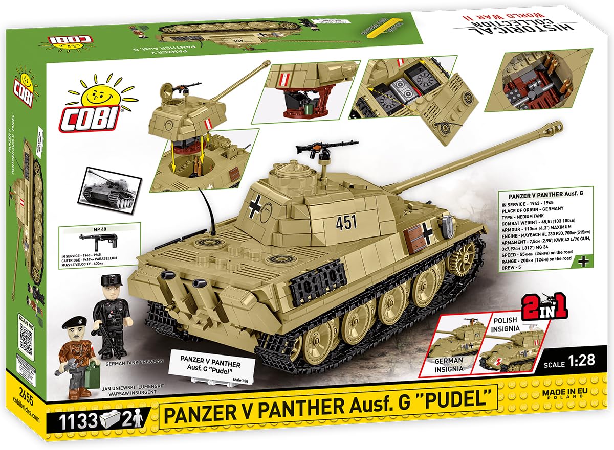 COBI Panzer V Panther AUSF.G Pudel, Olivgrün