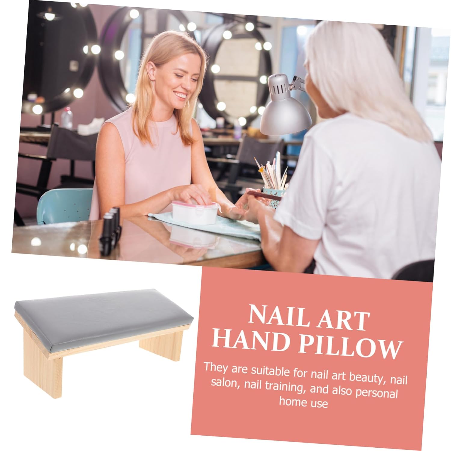 SOIMISS Nail Art Hand Rest Ergonomic Manicure Pillow for Comfortable Nail Art Sessions Durable Travel Friendly Design Space Efficient Support for Salon and Home Use