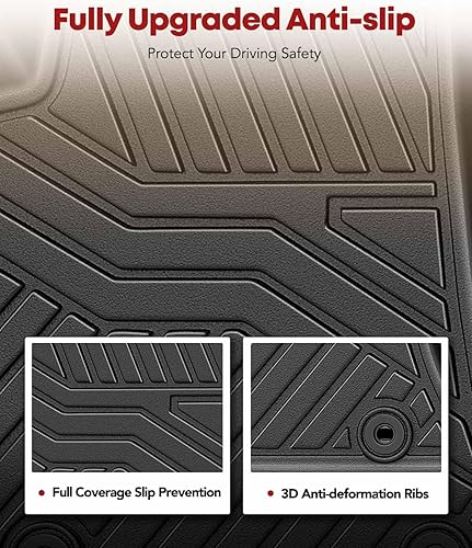 Miniatura 4 de YHTAUTO Alfombrillas automotrices para todo tipo de clima, compatibles con Dodge Challenger 2011-2023, alfombrillas de automóvil RWD de ajuste