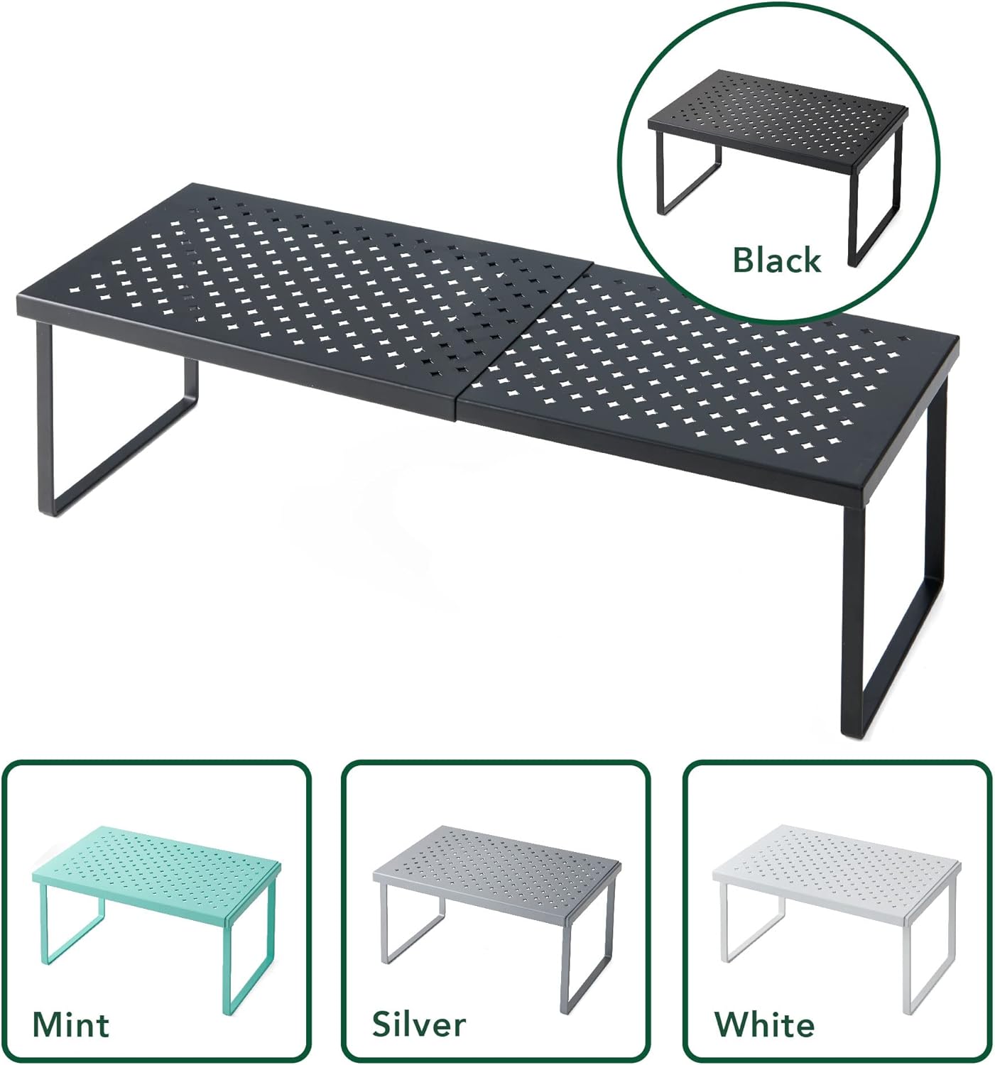 Nifty Expandable Shelf Rack Adjustable- Black