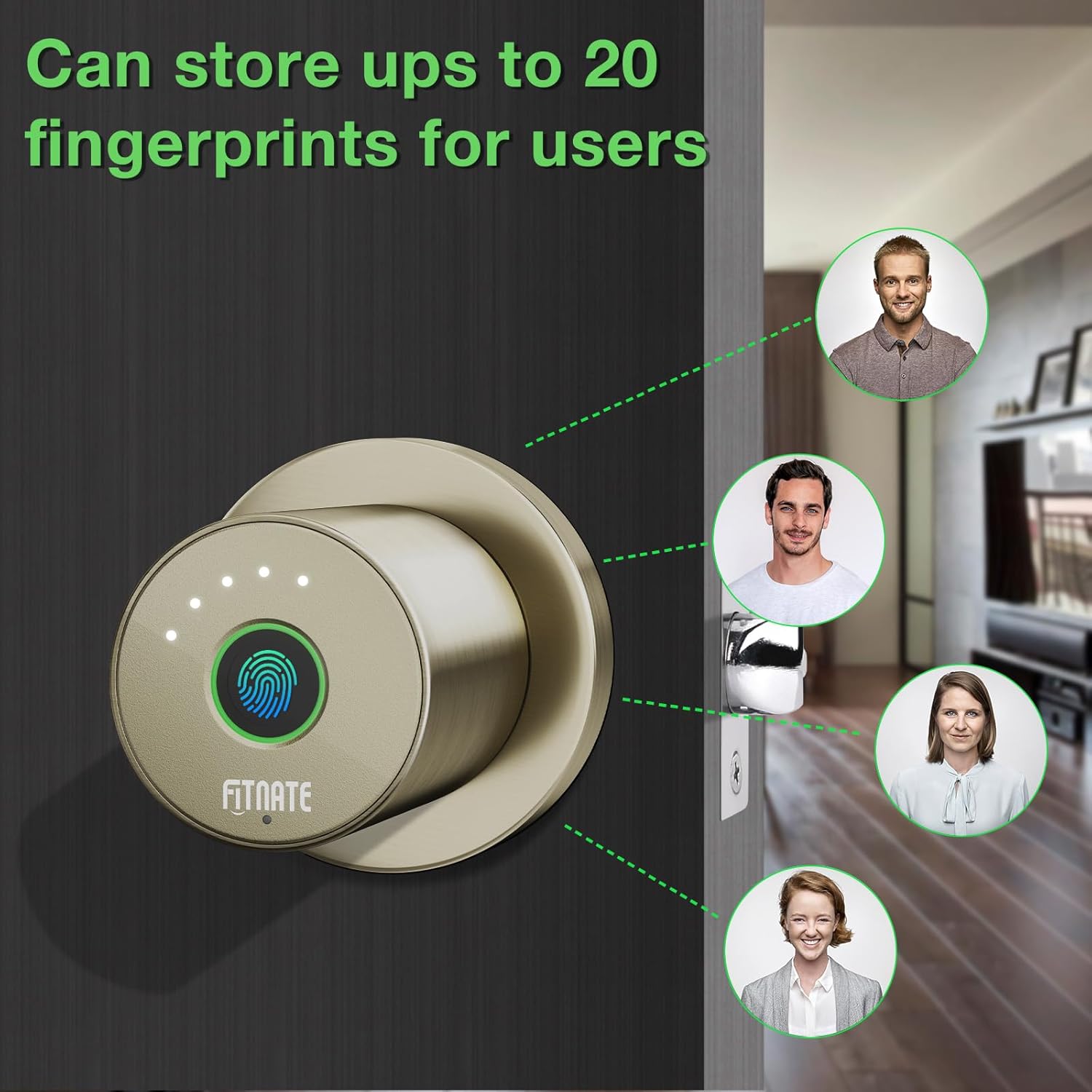 Emergency key unlocking the door knob