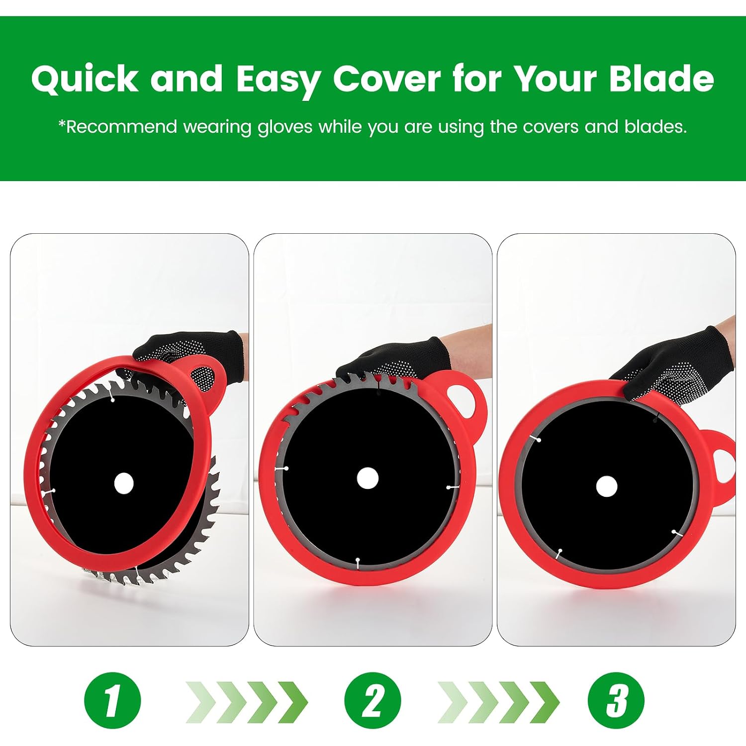 Saw Blade Storage 10" 6 Pack, Sleeve Silicone Saw Blade Protector Holder Cover, Protects Blade Edges Fingers and Easy to Access for Circular Miter Table Saw Blades and Table Saw Accessories