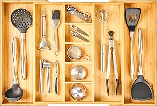 Umilife Extra Large Expandable Kitchen Drawer Organizer for Utensil and ...