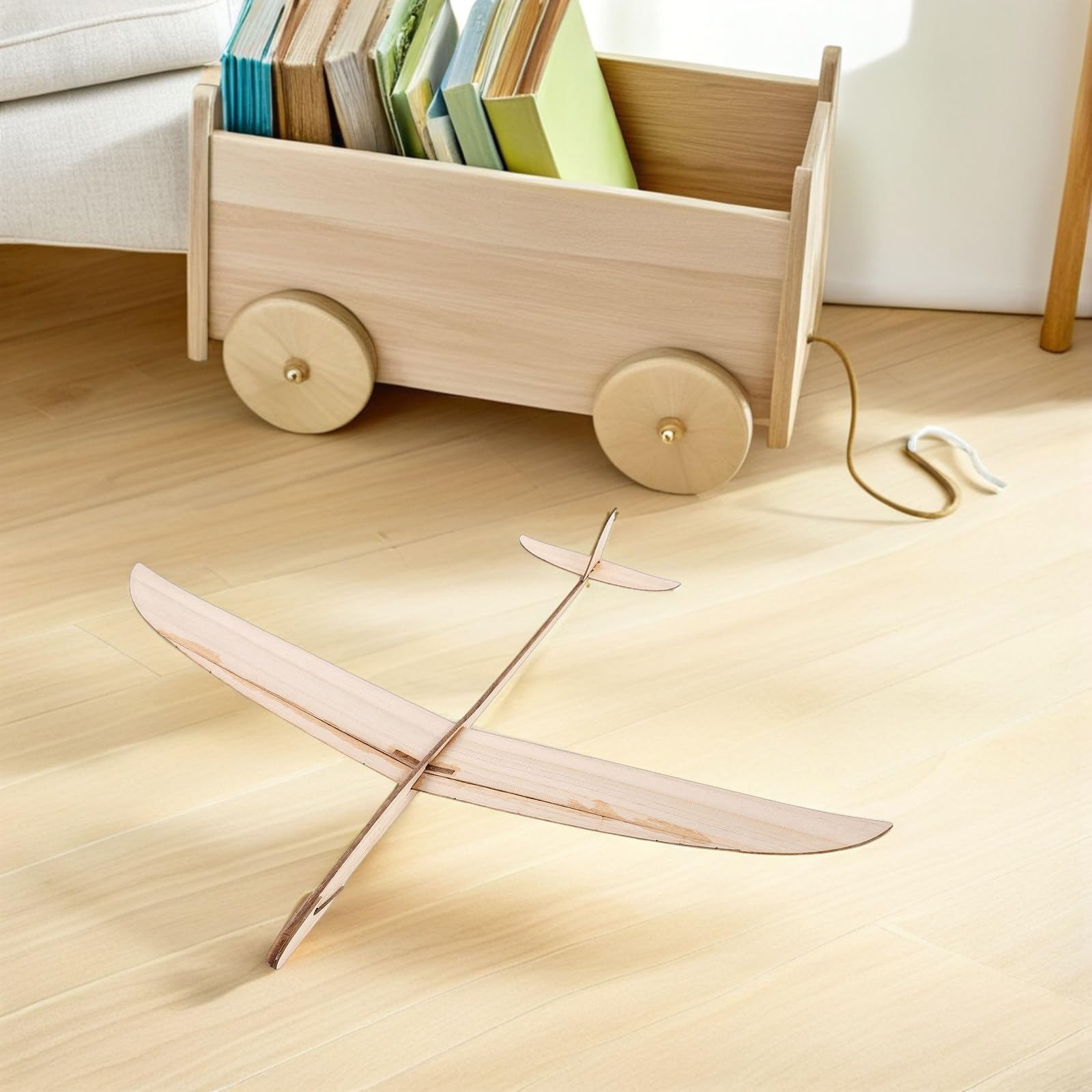 Planeur en Bois à Fabriquer Soi-même, Modèle Avion Minimaliste Facile à Assembler pour Jeux Interactifs en Intérieur et Extérieur, Adapté aux Garçon et Filles et Adultes