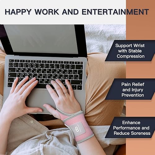 Miniatura 5 de INDEEMAX Paquete de 2 muñequeras de cobre para túnel carpiano, alivio del dolor, artritis, tendinitis, muñequeras ajustables de compresión para