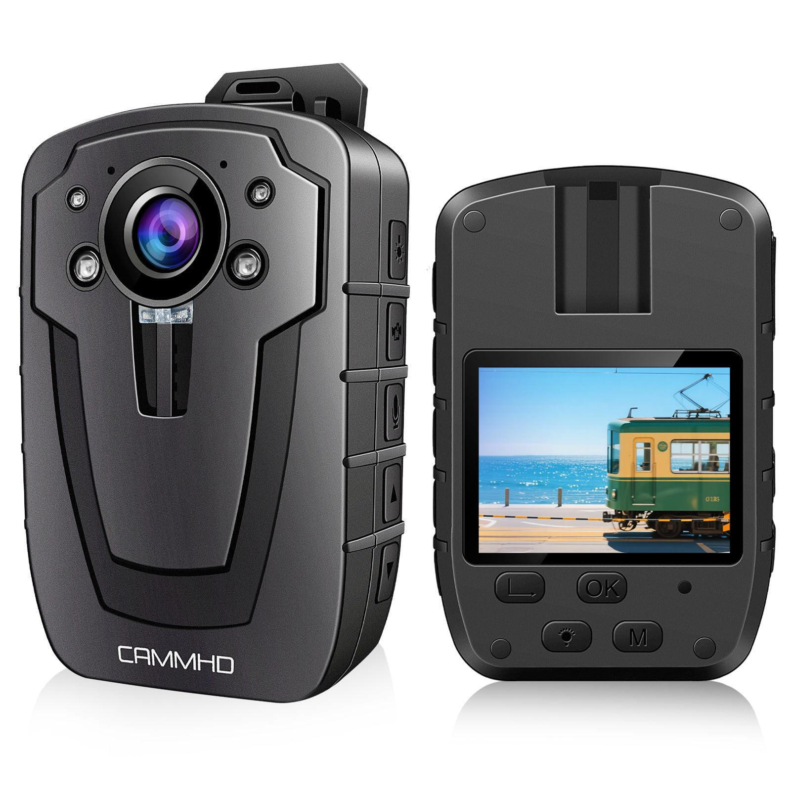 CAMMHD 2K ボディカメラ C8 32G 4000mAh 12~16時間連続使用 1296P 赤外線夜視 パスワード保護 法執行用ウェアラブルカメラ 警察 鉄道 セキュリティ 屋外活動 倉庫管理に適用