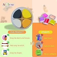 Vista 6 de Kits de arcilla seca al aire de ARTPAR para niños - Arcilla mágica de modelado, 12 animales de bricolaje, juego de arcilla de moldeo para Kit