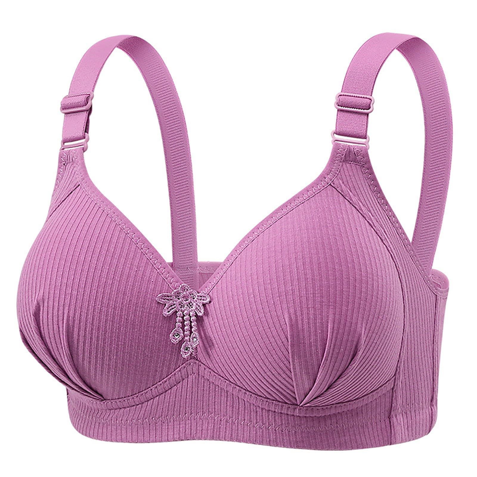 High Support Bras for Women Adjustable Strap Full Coverage Up Bras Comfortable No Underwire Wireless Bras