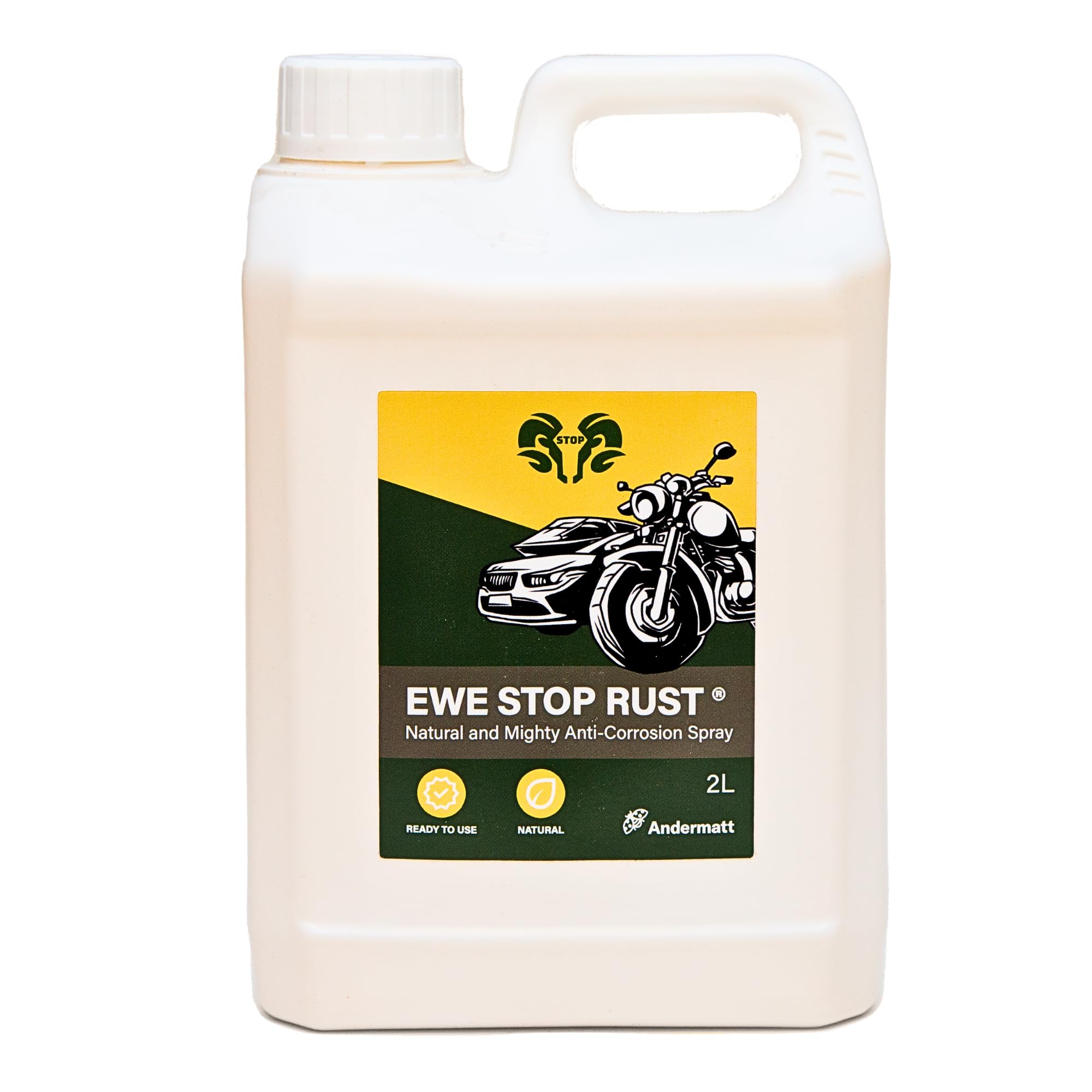EWE Stop Rust Spray Anti-Corrosion - Automotive Multipurpose Spray Grease for Rust Prevention | Nano - Coating Moisture Barrier | With Natural Anti Seize Properties - Refill 2L