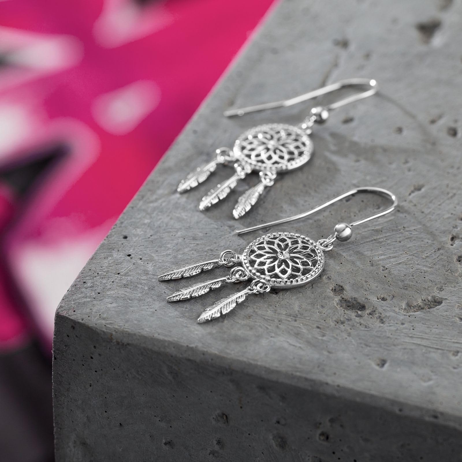 LILLY MARIE Orecchini Pendenti Donna In Argento Sterling Con Finitura Rodio Prodotti Nellue