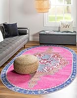 Vista 10 de Unique Loom Timeless Collection - Alfombra de área - Thomas (2' x 3' 1" ovalada, negro y blanco/gris)