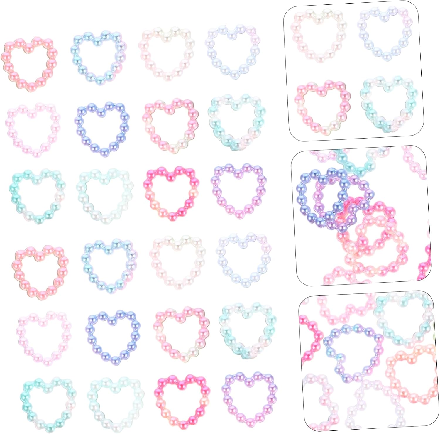 1Bag Delicate Pearl Nail Art Studs for DIY Manicure Decorations of Unique Gradient Charms Lightweight Safe for Natural Nails Great