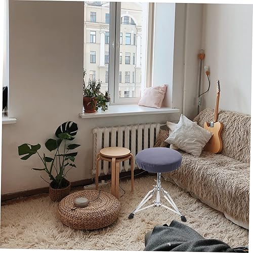 Miniatura 9 de Funda de taburete de tela Cojín de taburete impreso Funda de silla redonda lavable Cojín de taburete Cojín de taburete Redondo Fundas de taburete