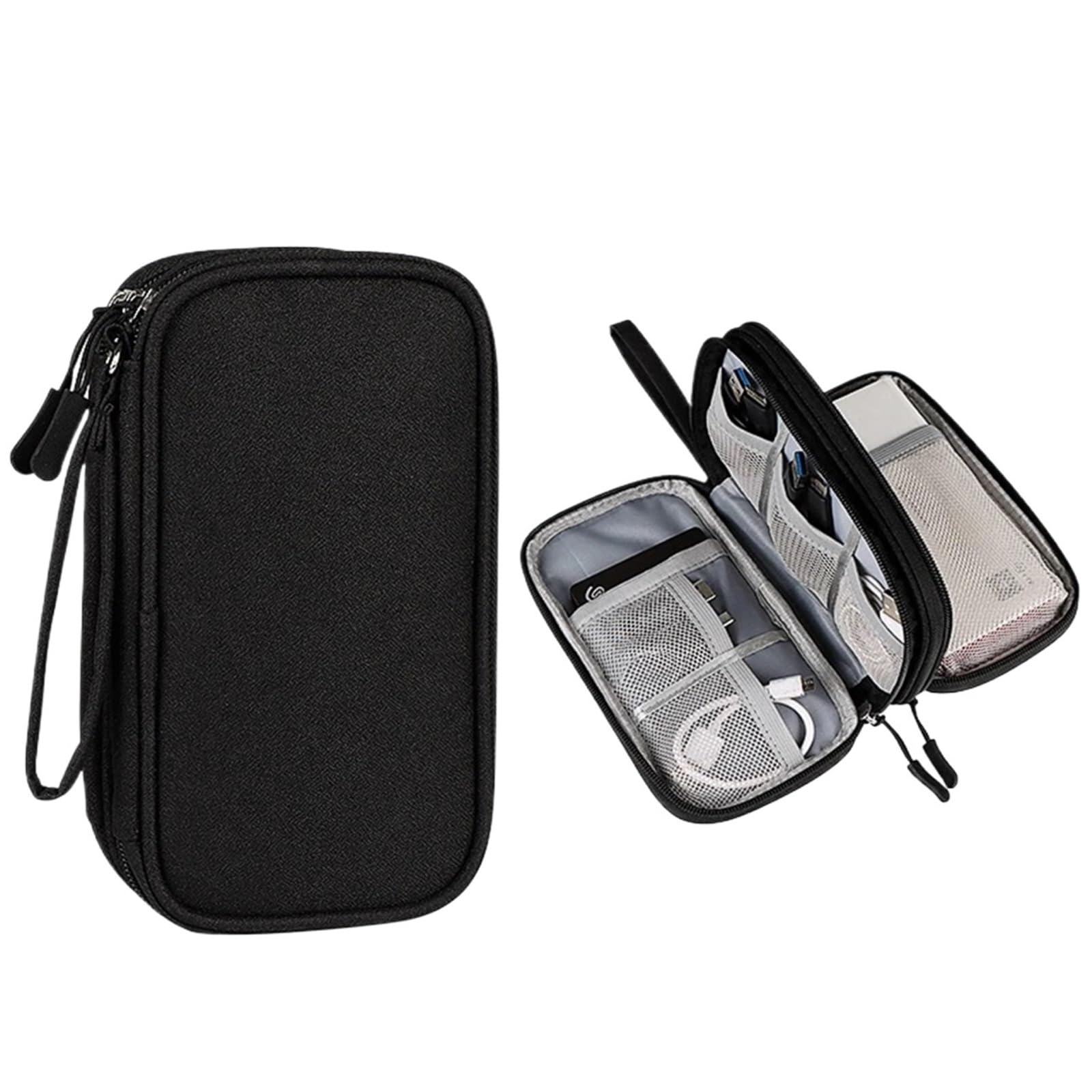 Torba na akcesoria elektroniczne, 2 szt. Przenośne etui do przechowywania danych cyfrowych Torba podróżna na kable Ładowarka Data USB Organizer Akcesoria(Color 2)