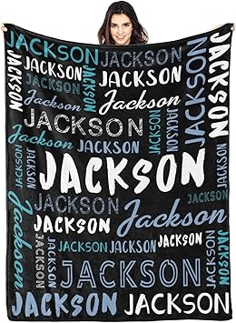 Personalized Name Blanket Customized Baby Blankets for Girls Boys Adults Monogrammed Blankets and Throws Christmas Birthday Mothers Fathers Valentines Day Gift