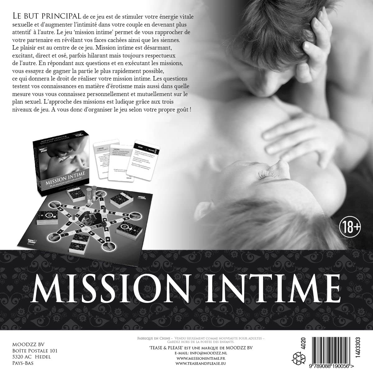 Tease & Please Mission Intime Jeu de Société pour Adultes - Jeu Sexuel Adulte Couple
