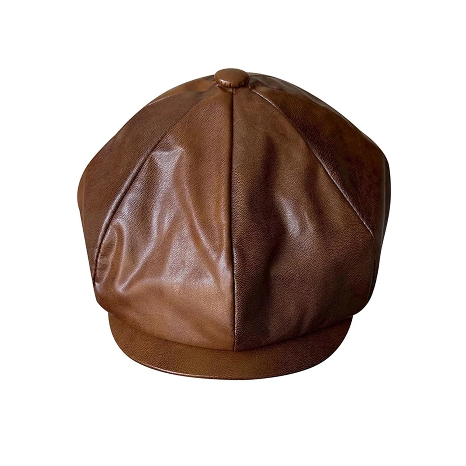 New Faux Leather Flat Cap Men's Golf Cabbie Hat Gatsby Ivy Irish Hunting Newsboy Driver Cabbies Beret