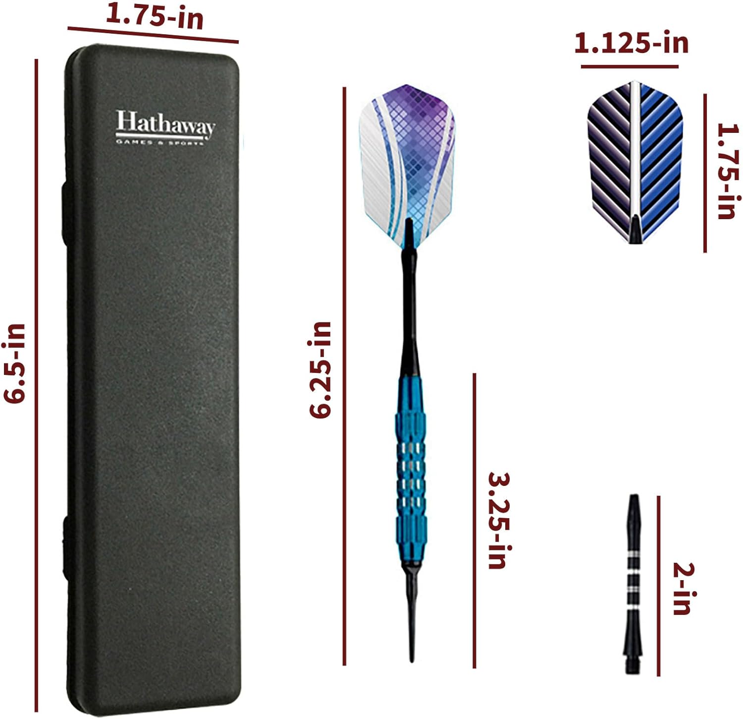 Hathaway Galaxy Soft Tip Darts (3 Set), Black/Multi, (BG1057)