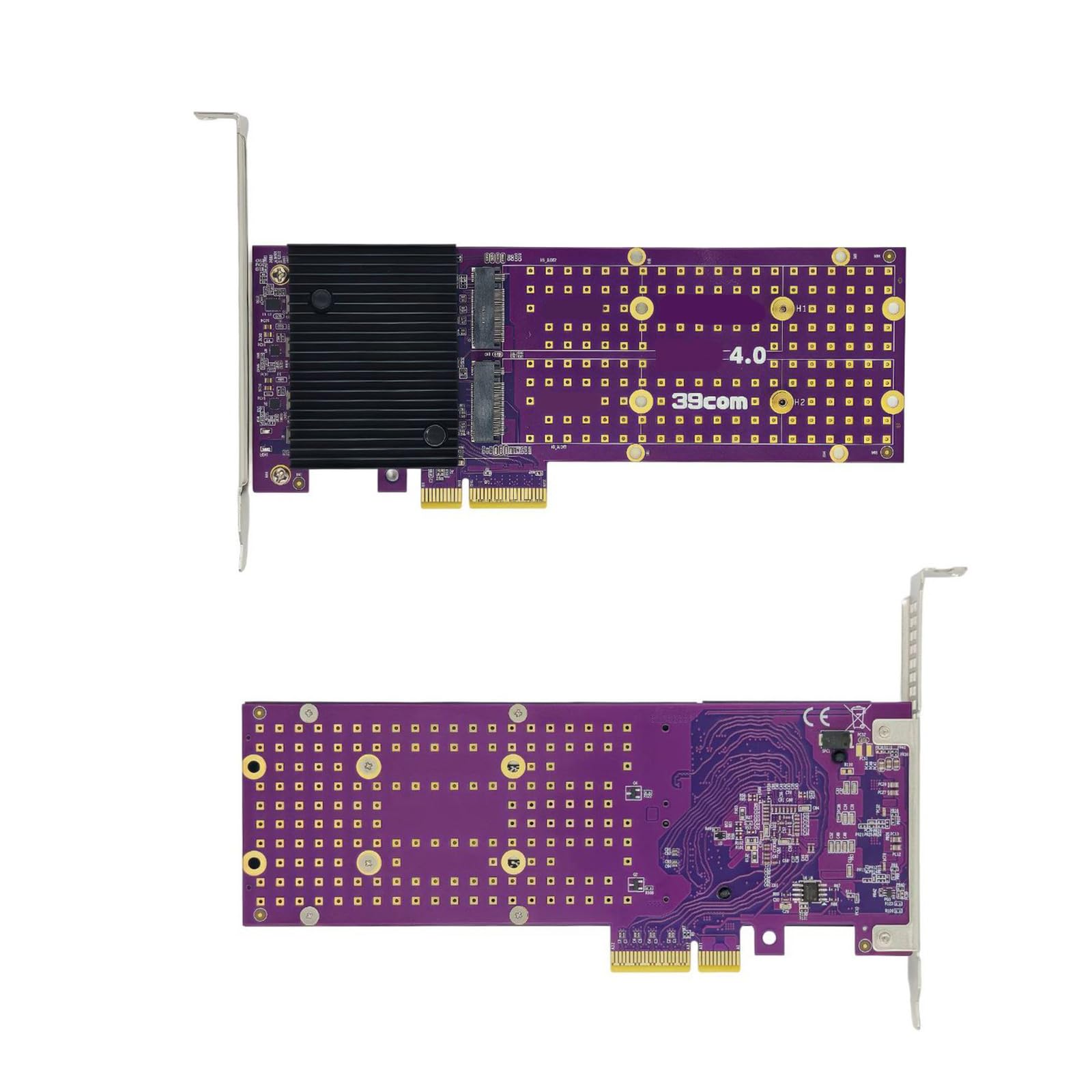 Tarjeta de expansión de almacenamiento de copia de seguridad de archivos para computadoras de escritorio, placa adaptadora PCIe NVMe SSD con soportes de unidad para almacenamiento Creator, de