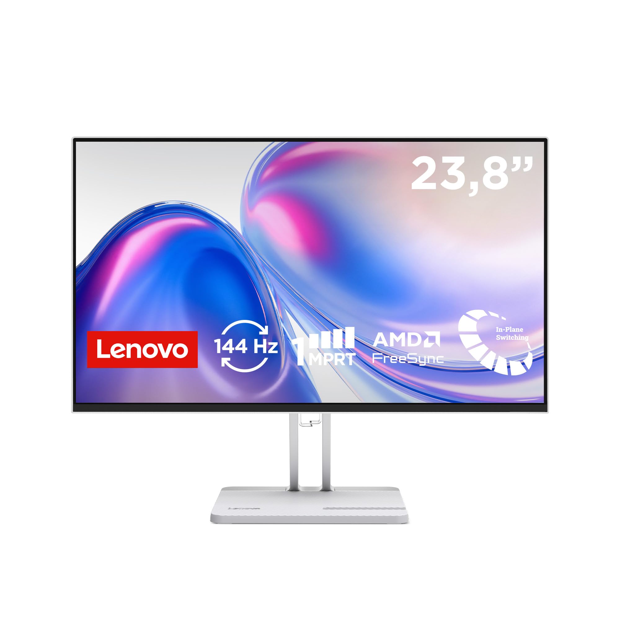 Lenovo L24-​4C - Écran 23.8'' FHD (IPS, 144 Hz, 1 ms, VGA+​HDMI, Cable HDMI) - Gris