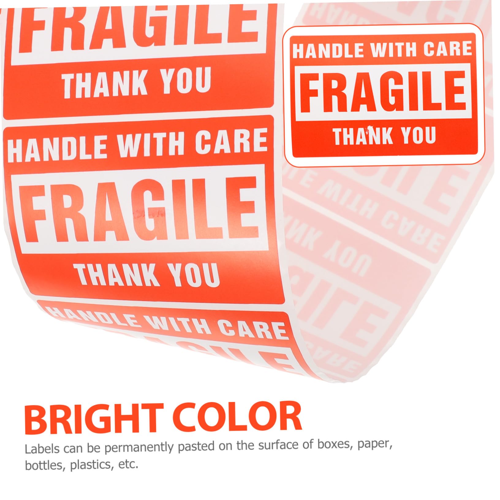 4 Rouleaux Étiquette Autocollante Fragile Adhésive pour Cartons Expédition avec Forte pour Protection Colis
