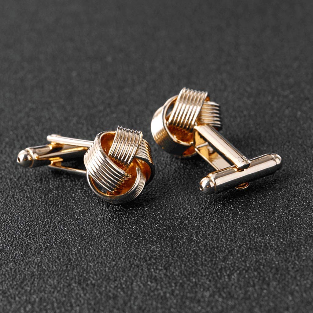 Manschettenknöpfe für Herren, Hemd, Manschettenknöpfe, Silber, vergoldet, einzigartige Mode, Geschäft, Hochzeit, Manschettenknöpfe (Gold)