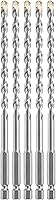 Bosch LBHX0045 5-Pc 1/4" x 6" Hex Shank Masonry Hammer Drill Bits - 4X Life, Fast Drilling in Concrete