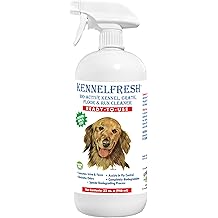 KennelFresh Cleaner and Deodorizer Concentrate 32 oz. |Works on Pet Crates, Runs, Floors and More | Odor Eliminator | Fly Control |Pet-Safe Cleaning Solution