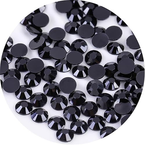 4500 diamantes de imitación SS12 de 0.118 in con parte trasera plana para uñas, manualidades, gemas redondas con purpurina, cristales para