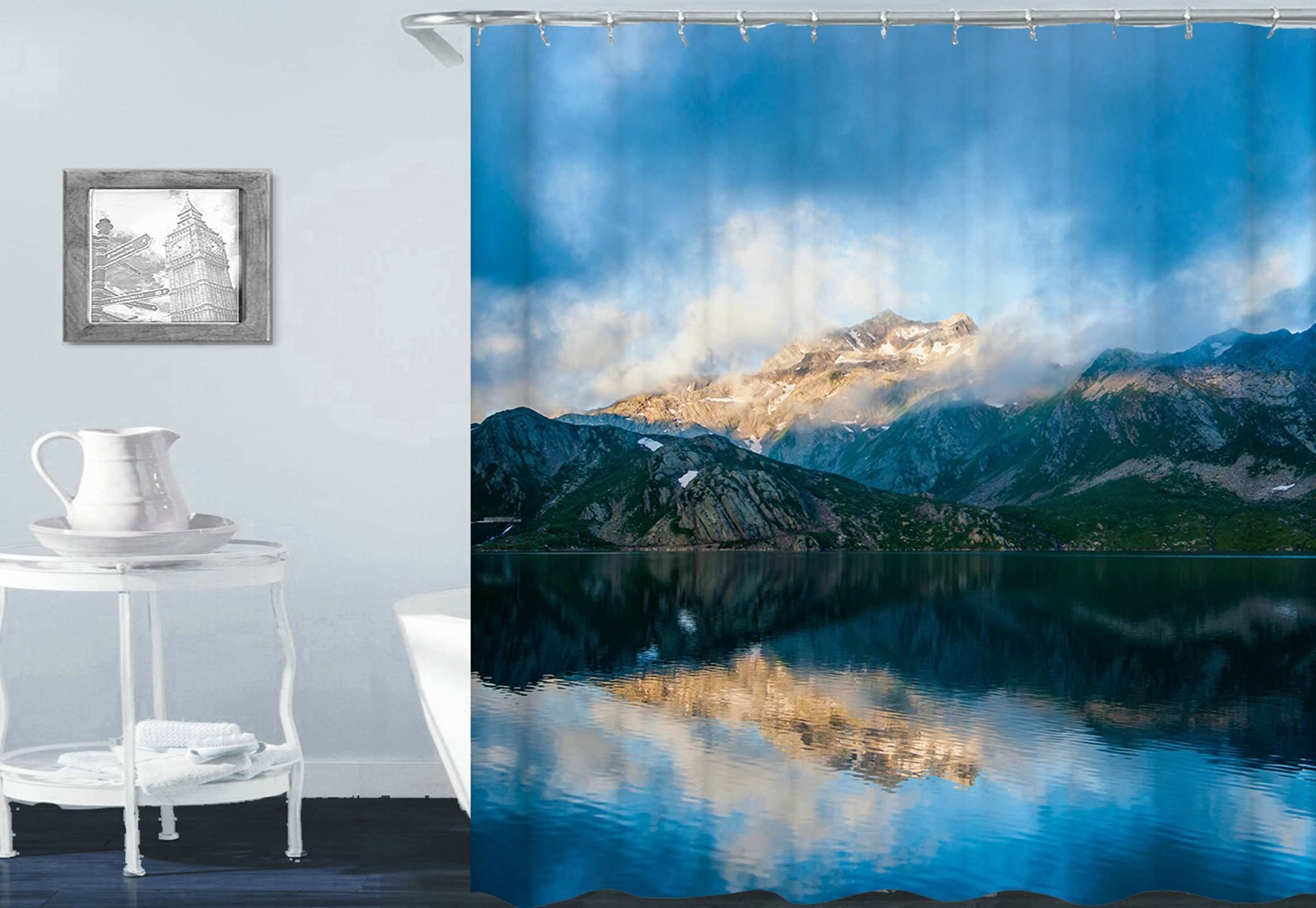 Rideau de Salle de Bain de qualité supérieure polyester texturé 165x200cm